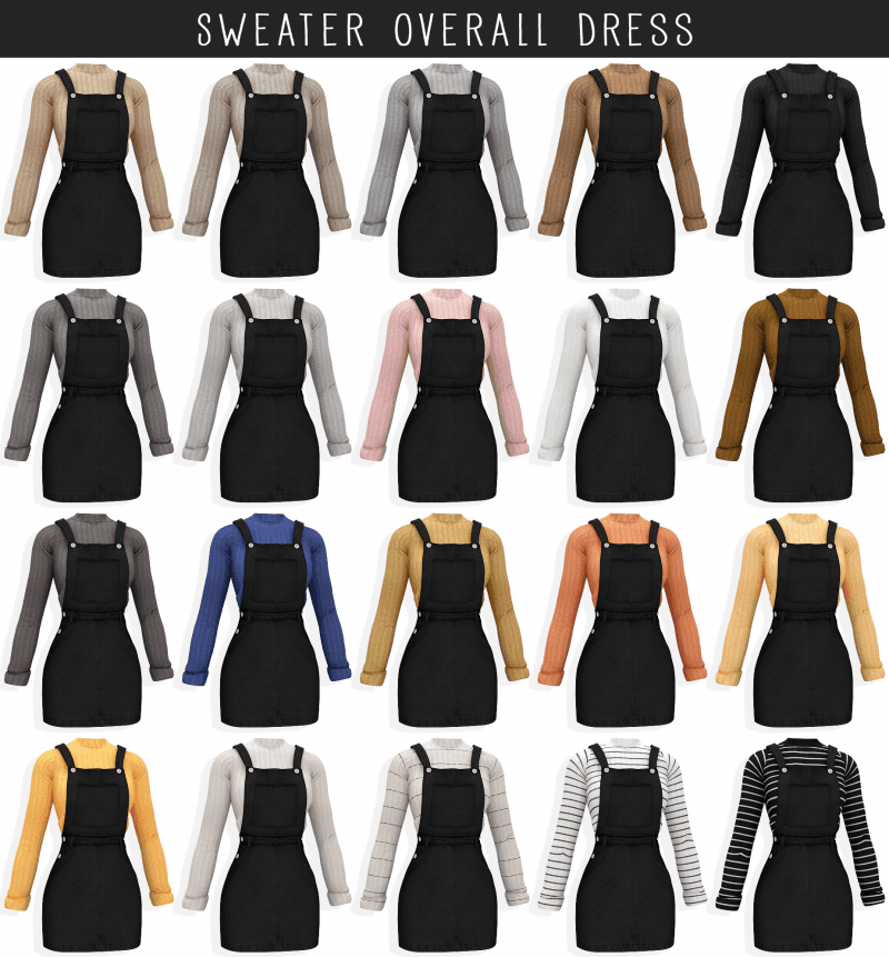 Галерея мода Комбинезон Sweater Overall Dress #1